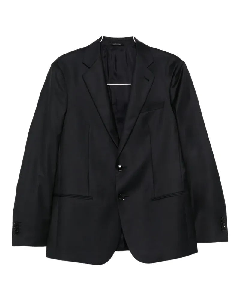 Giorgio Armani single-breasted buttoned suit - Blau Blau