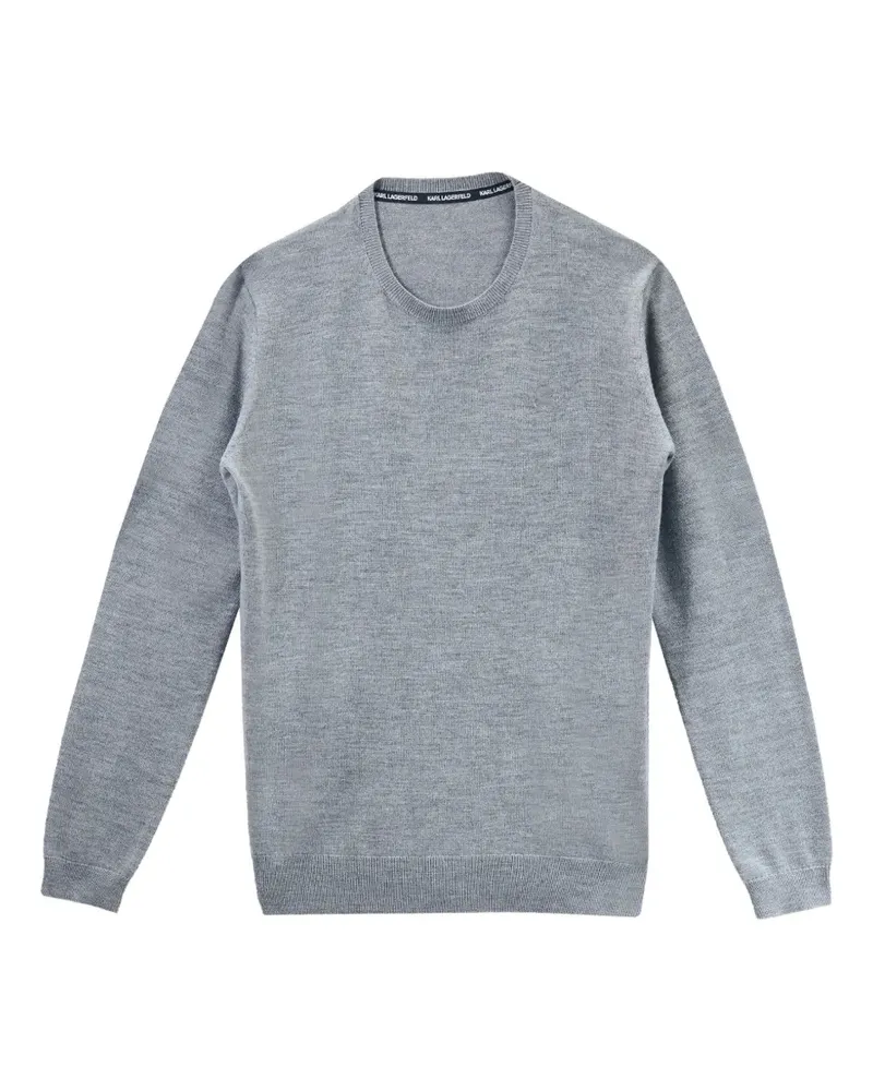 Karl Lagerfeld Karl Cameo Pullover mit Stickerei - Grau Grau