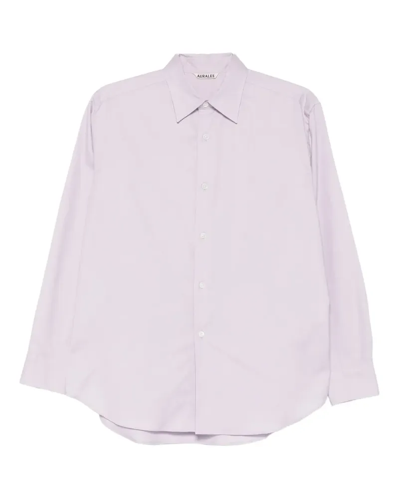 AURALEE Finx Ox Chambray-Hemd mit Kragen - Violett Violett