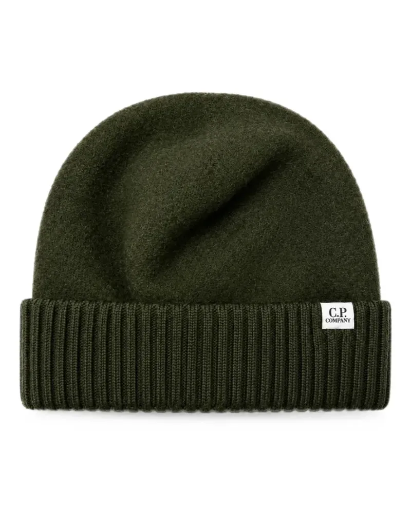 C.P. Company Gerippte Beanie - Grün Grün