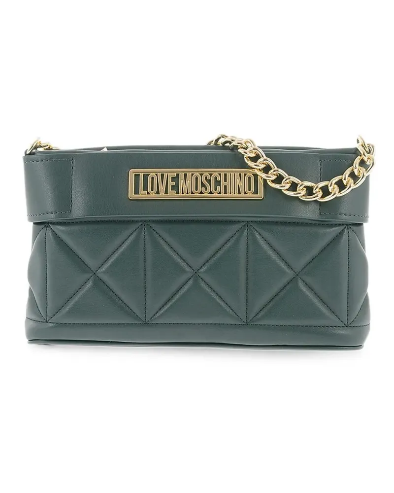 Moschino quilted crossbody bag - Grün Grün