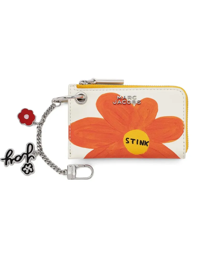 Marc Jacobs Taschenanhänger mit Blumen-Print - Weiß Weiß