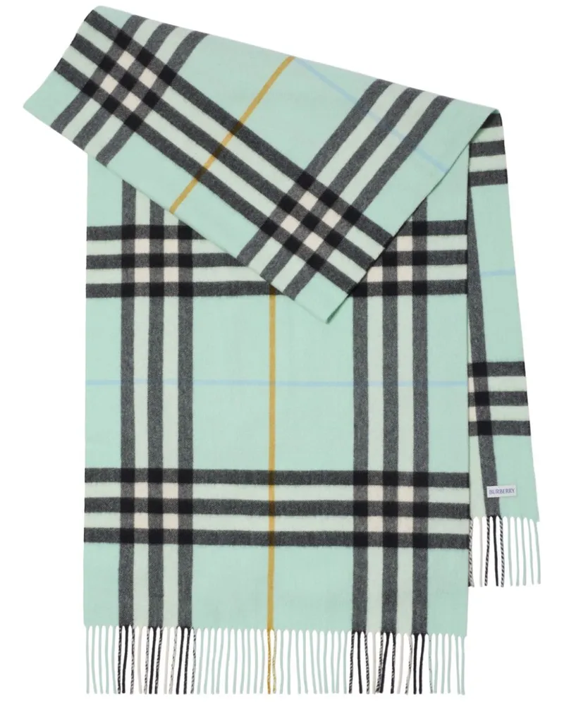 Burberry Schal aus Kaschmir mit Wide-Check - Blau Blau