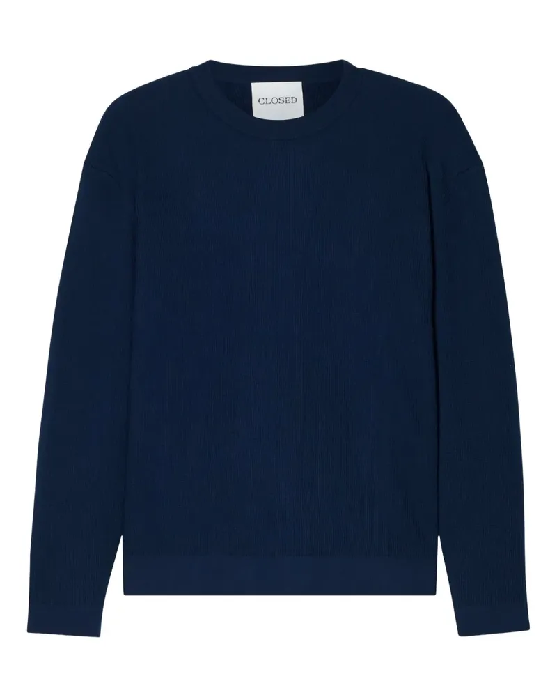 Closed Gerippter Pullover - Blau Blau