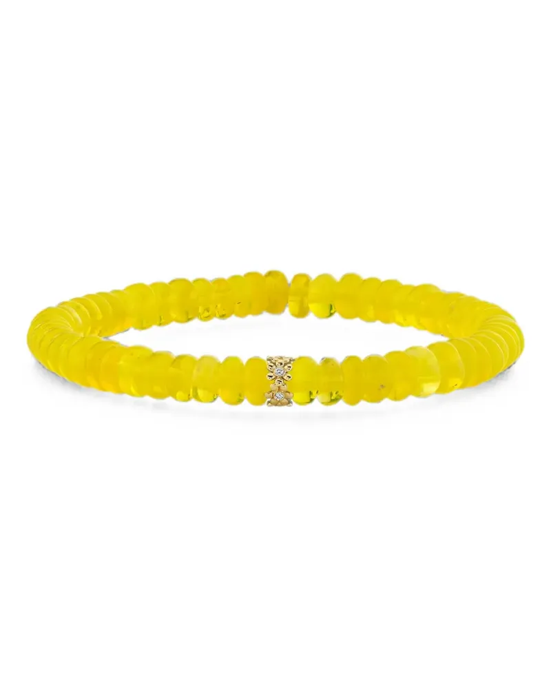 Sydney Evan Tiny Daisy Rondelle Armband mit Opal und Diamanten - Gelb Gelb