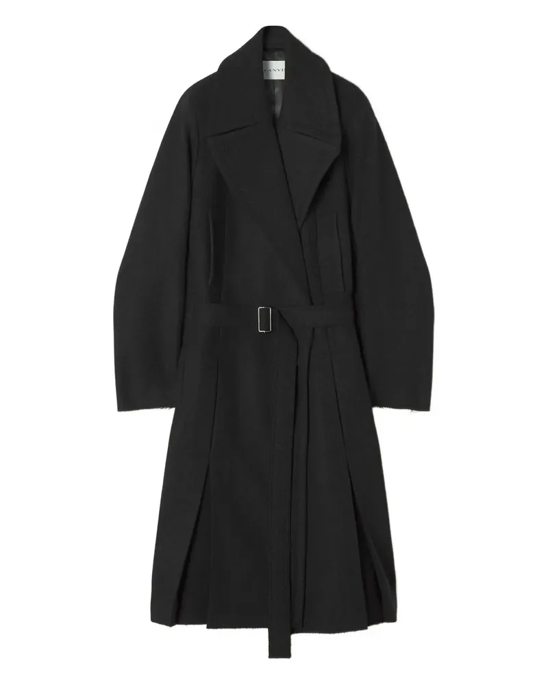 Lanvin Mantel mit Gürtel - Schwarz Schwarz