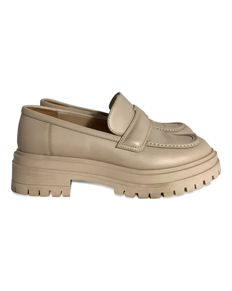 Gianvito Rossi leather chunky loafers - Nude Nude