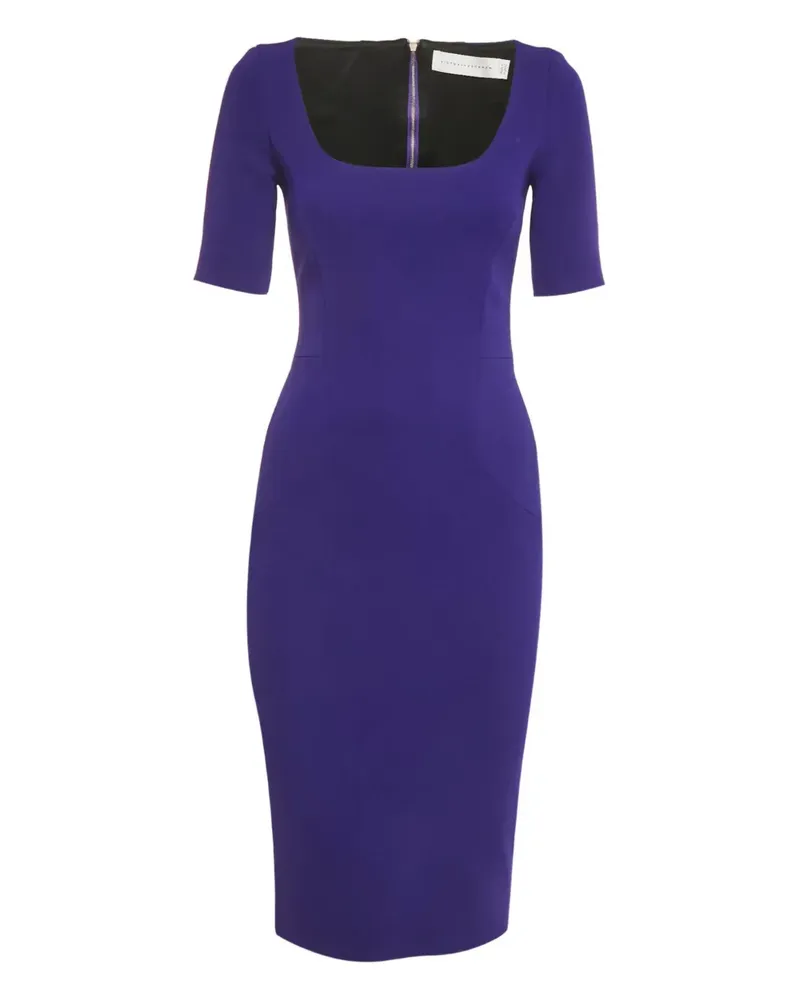 Victoria Beckham crepe square-neck midi dress - Violett Violett