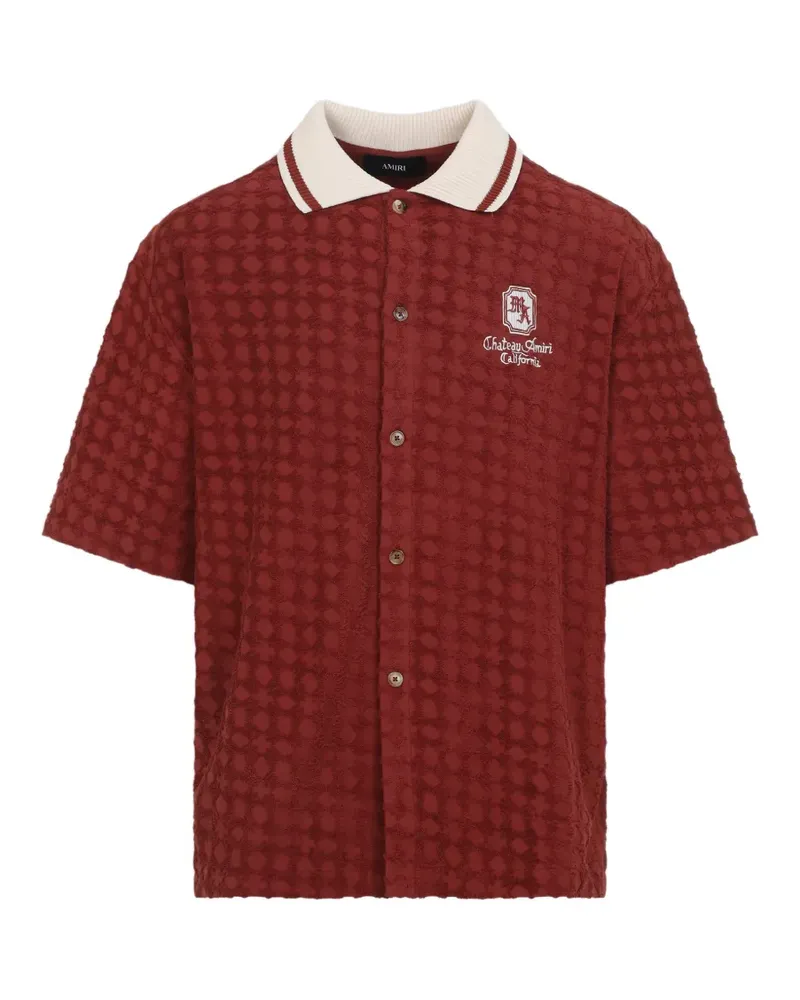 Amiri embroidered-detail shirt - Rot Rot