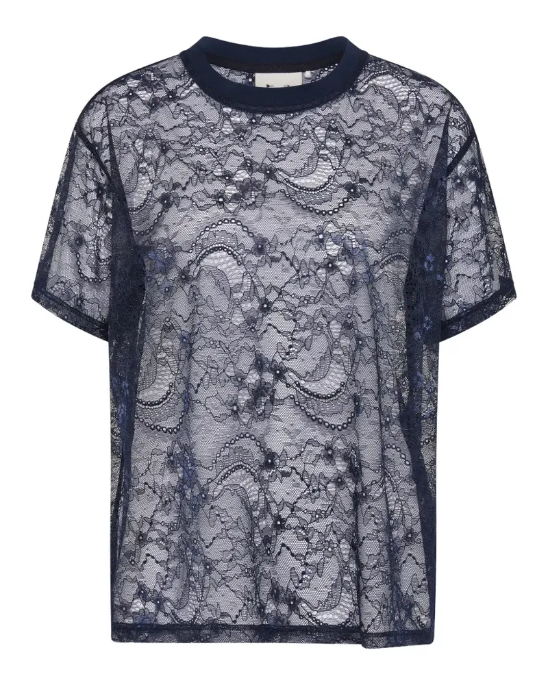 The Upside Memento T-Shirt aus Spitze - Blau Blau