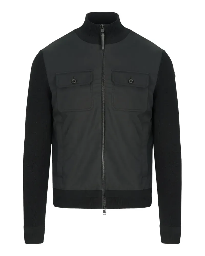 Moncler panelled zip-up jacket - Schwarz Schwarz