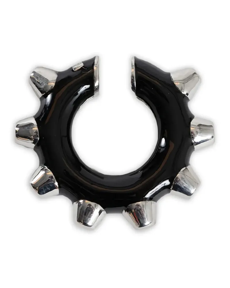 Jil Sander Ear Cuff aus Silber - Schwarz Schwarz
