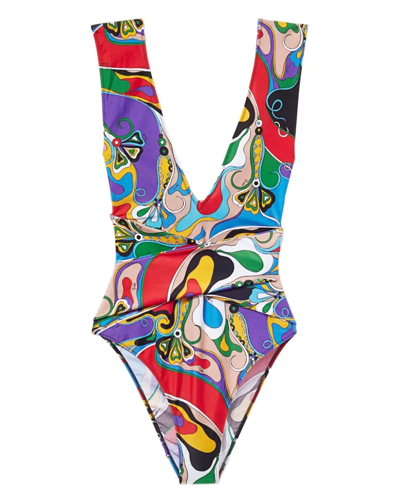 Emilio Pucci Badeanzug mit Orchidee-Print - Violett Violett