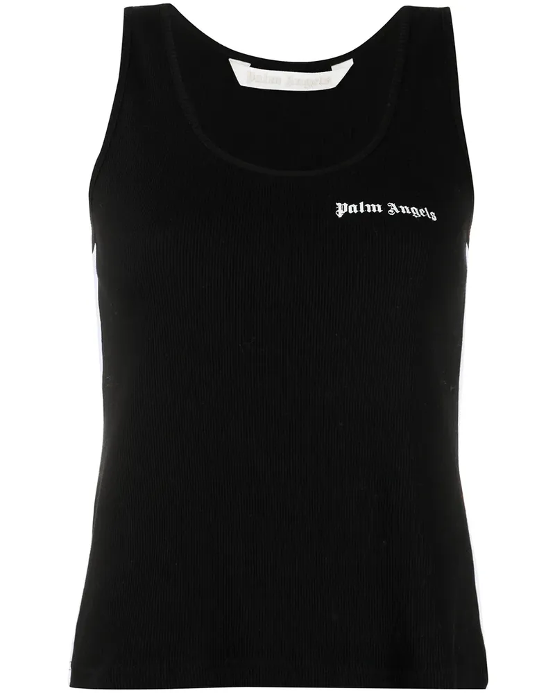 Palm Angels Top mit Logo - Schwarz Schwarz