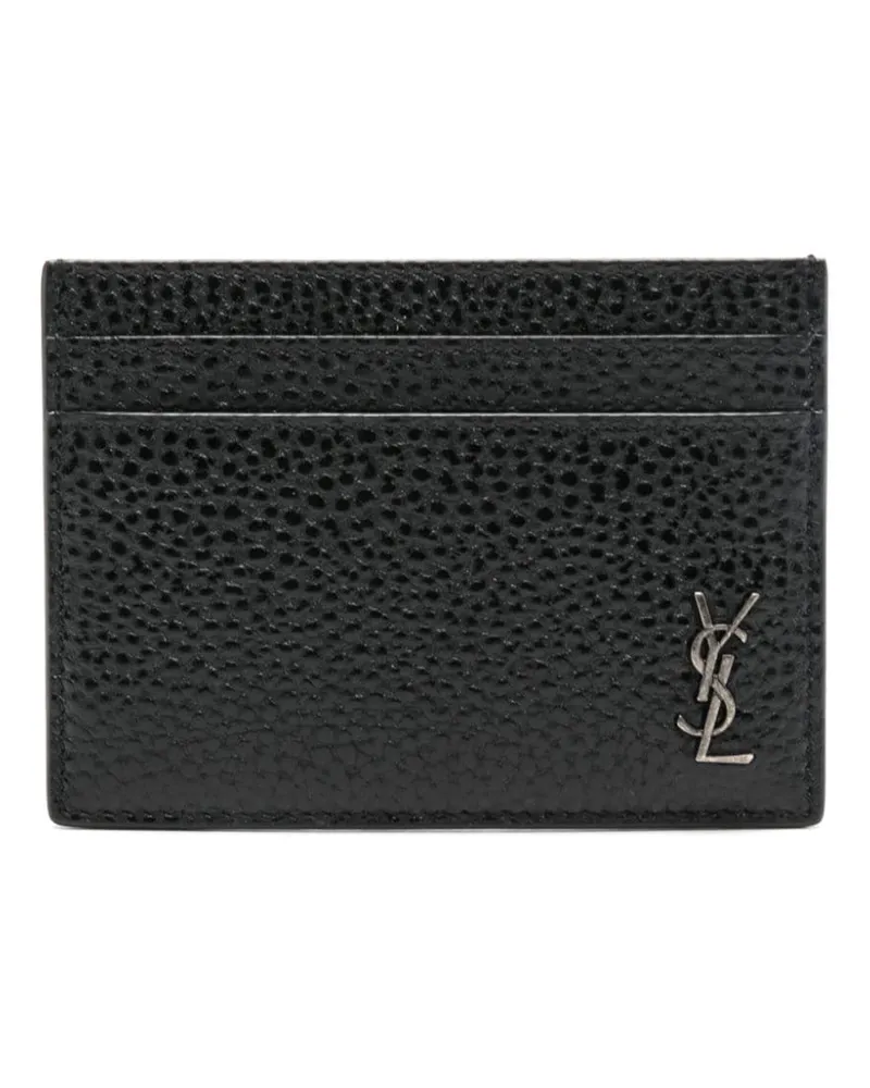 Saint Laurent Portemonnaie mit Cassandre-Logo - Schwarz Schwarz