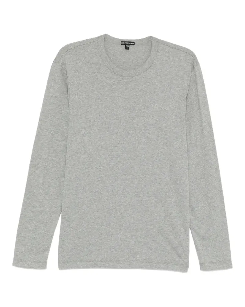 James Perse Gebürstetes Langarmshirt - Grau Grau