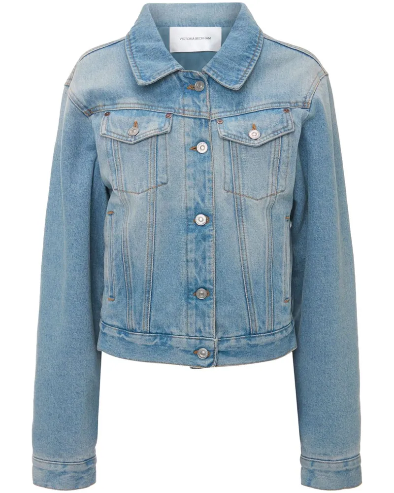 Victoria Beckham Gefütterte Jeansjacke - Blau Blau