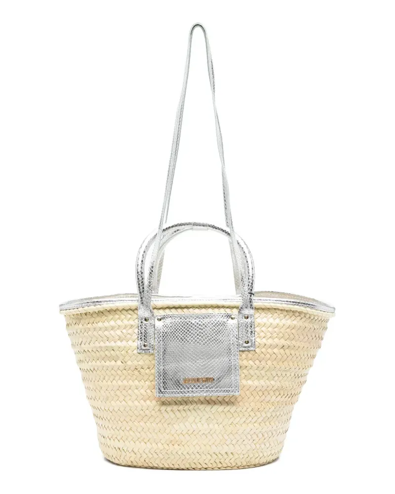 Jacquemus Le Panier Soli woven tote bag - Nude Nude