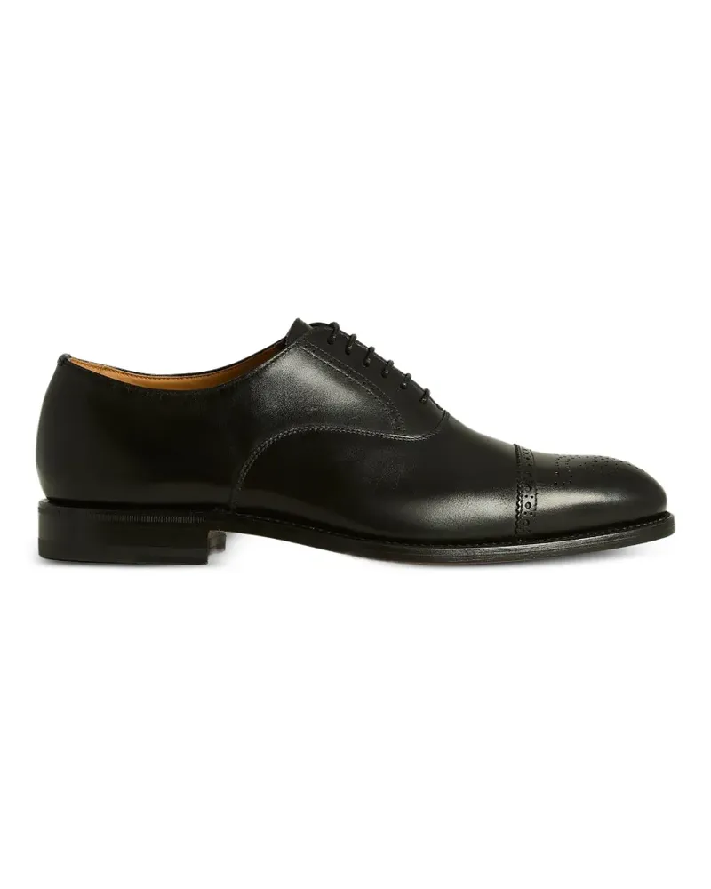 Kiton Oxford-Schuhe mit Budapestermuster - Schwarz Schwarz
