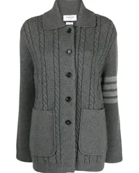 Thom Browne Bomberjacke mit Zopfmuster Grau