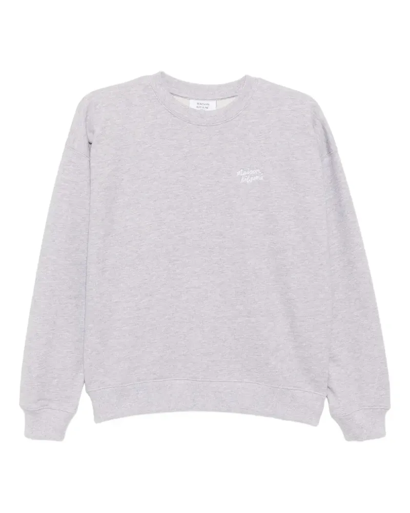 Kitsuné Sweatshirt mit Handschrift-Stickerei - Grau Grau