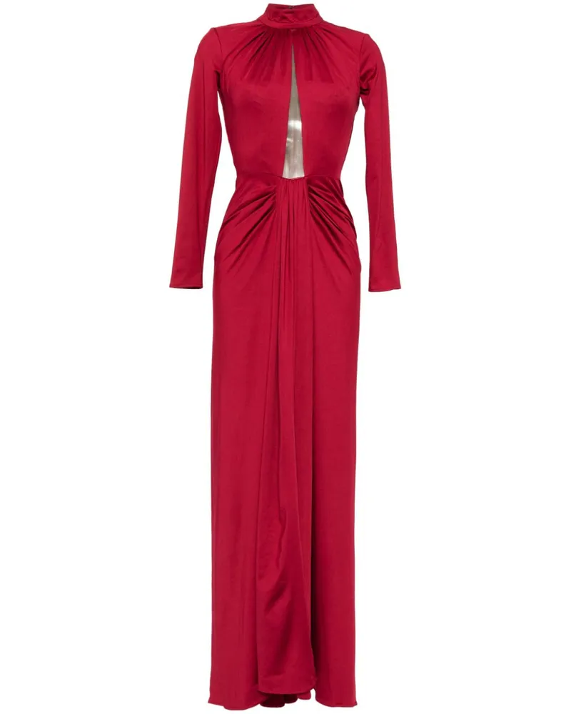 Saiid Kobeisy Jerseykleid mit Falten - Rot Rot