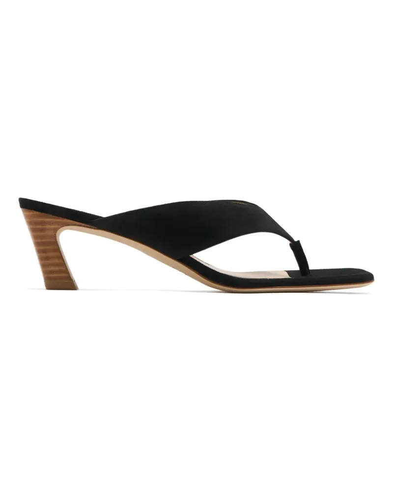 Stuart Weitzman Stassi suede thong sandals - Schwarz Schwarz