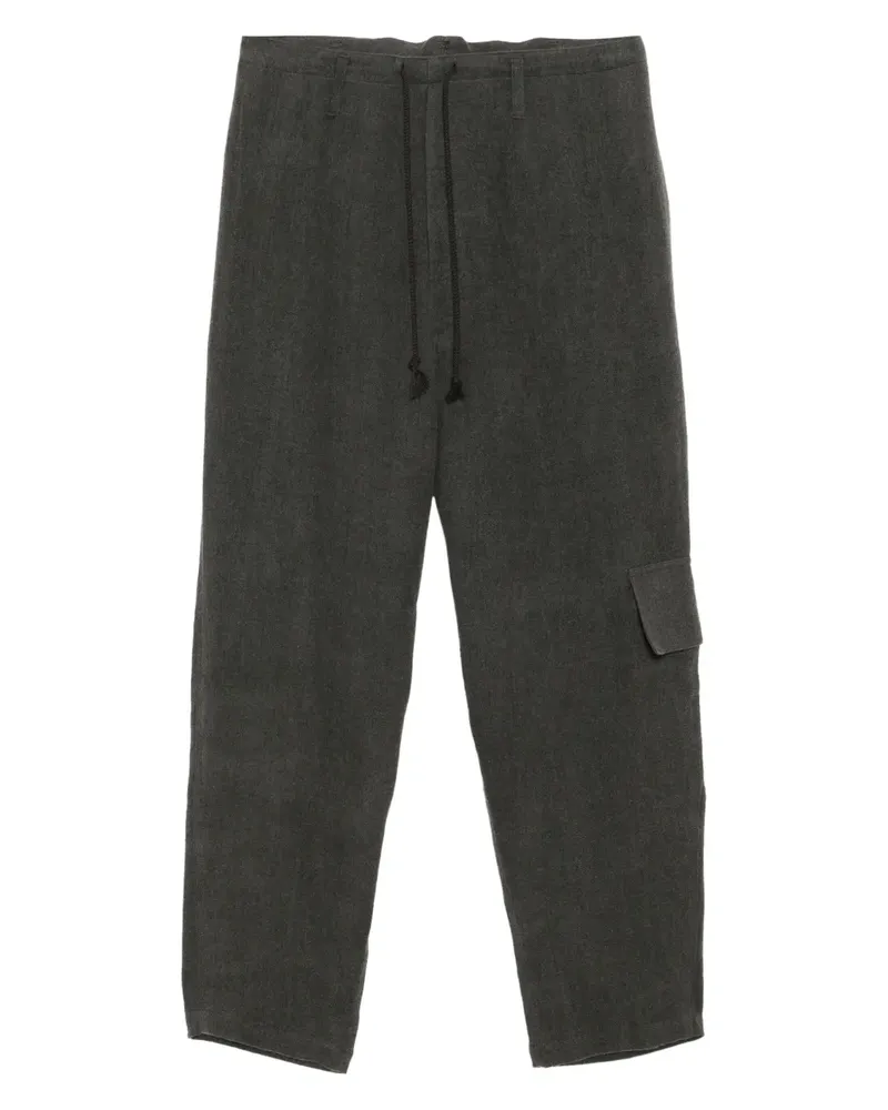 Yohji Yamamoto Hose mit Kordelzug - Grau Grau