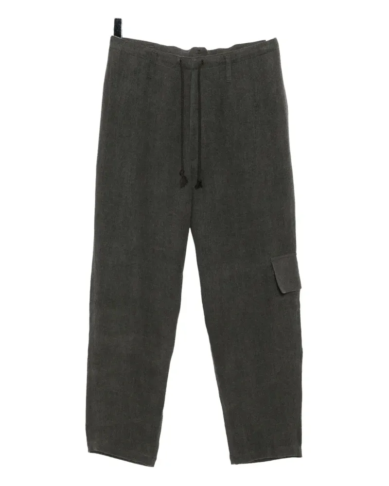 Yohji Yamamoto Hose mit Kordelzug - Grau Grau
