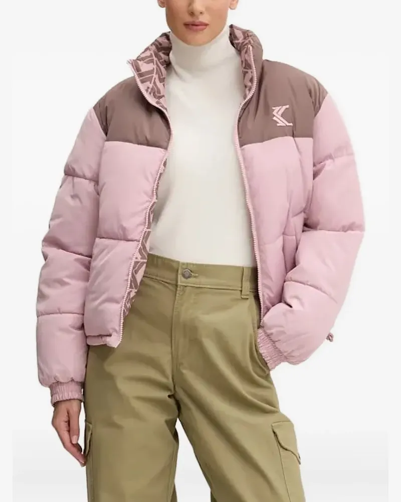 Karl Kani Gefütterte Jacke in Colour-Block-Optik - Rosa Rosa