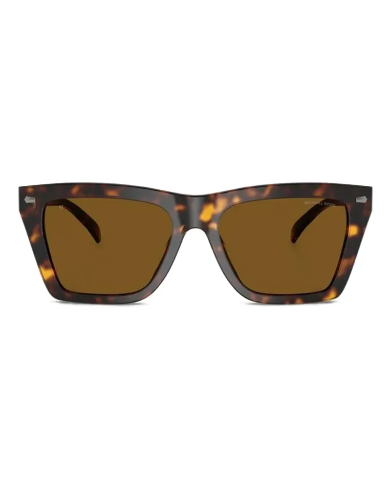 Michael Kors Sonnenbrille mit eckigem Gestell - Braun Braun