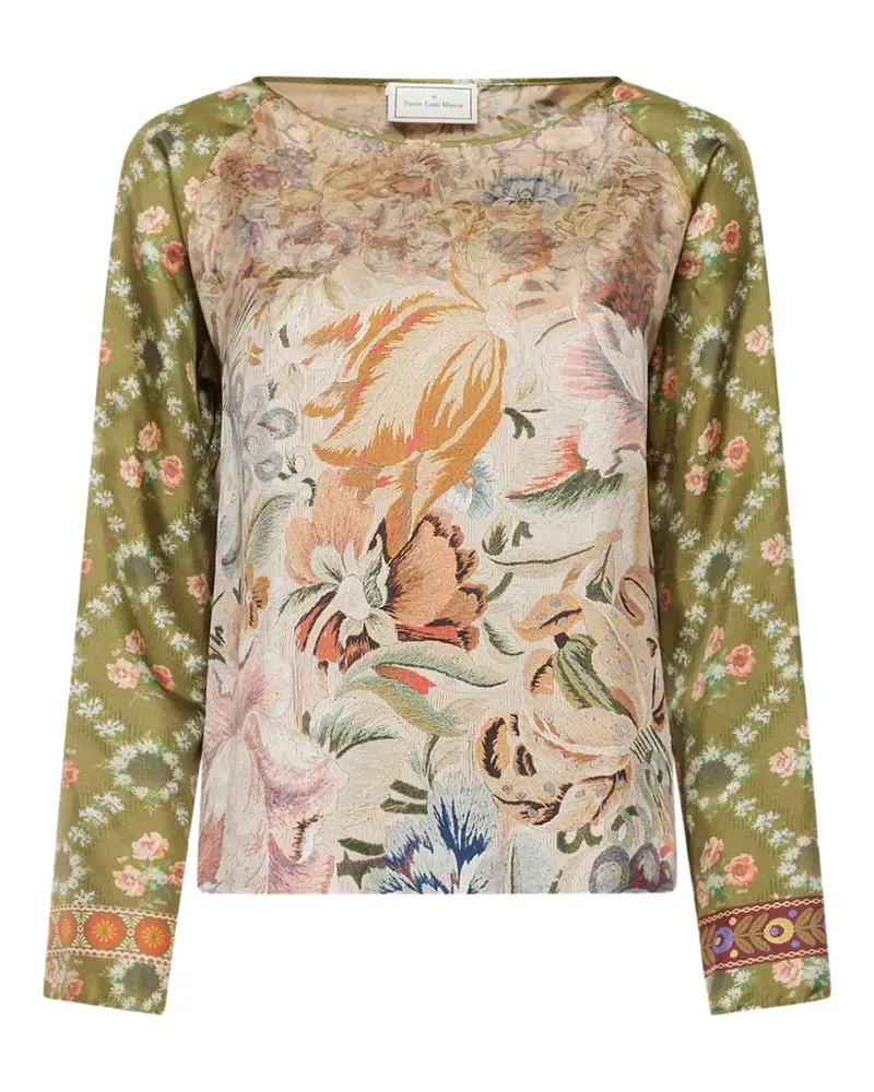 Pierre-Louis Mascia floral-print silk shirt - Nude Nude