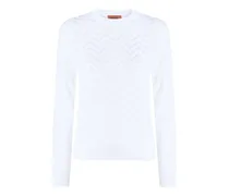 Pullover mit Zickzackmuster - Weiß