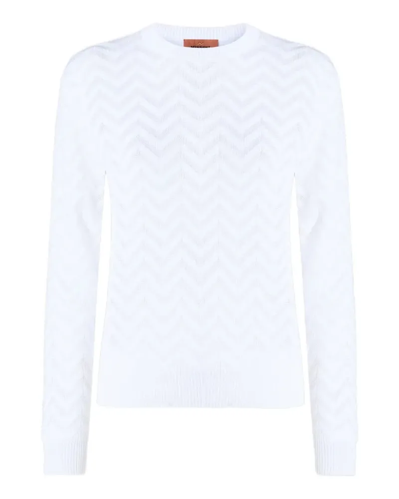 Missoni Pullover mit Zickzackmuster - Weiß Weiß