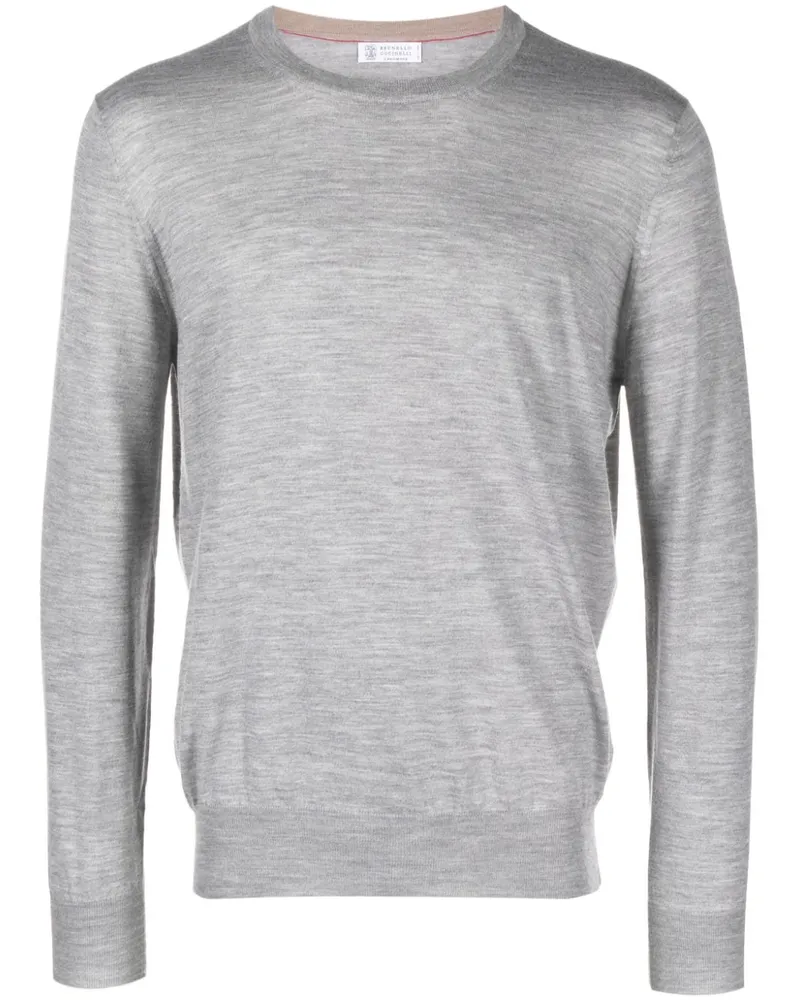 Brunello Cucinelli Melierter Pullover - Grau Grau