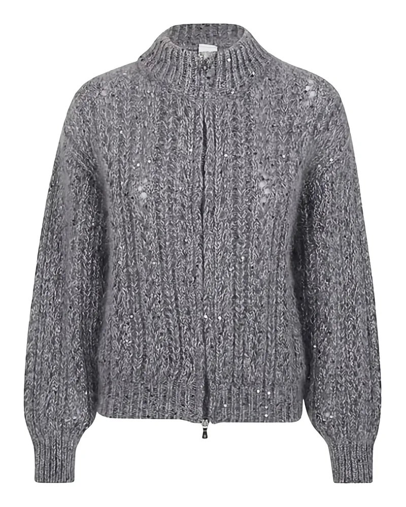 Eleventy sequin-embellished cardigan - Grau Grau