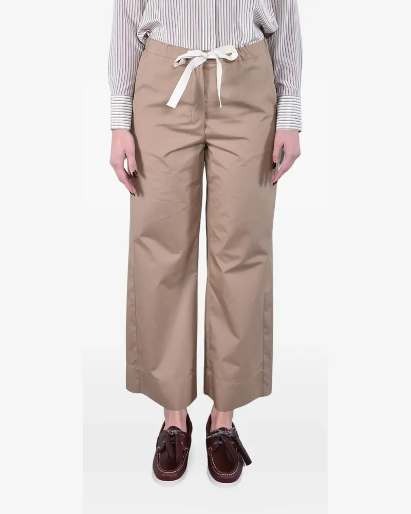 Max Mara drawstring straight-leg trousers - Nude Nude