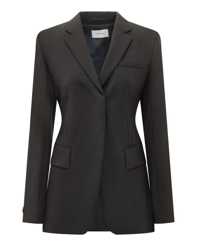 SPORTMAX Ranghi Blazer mit fallendem Revers - Schwarz Schwarz
