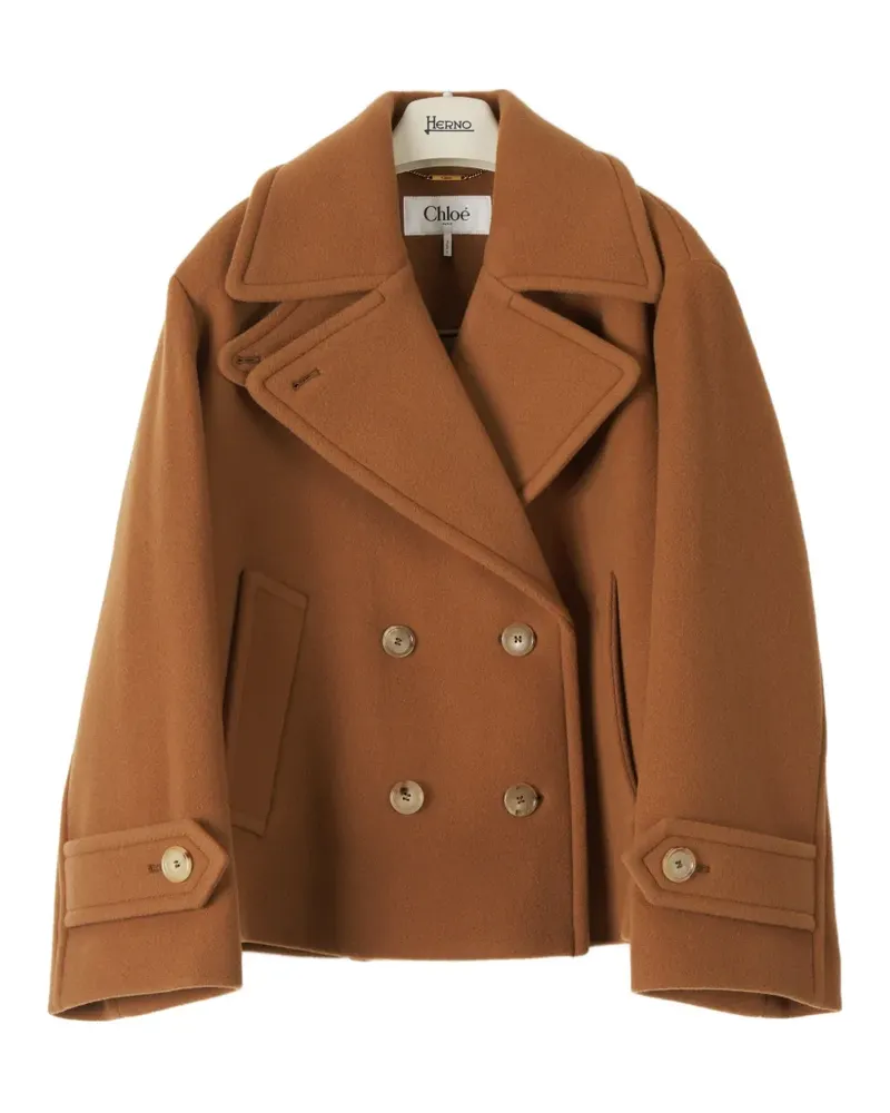 Chloé double-breasted pea coat - Braun Braun