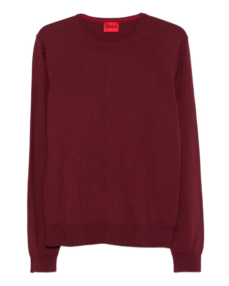 HUGO BOSS Pullover mit rundem Ausschnitt - Rot Rot