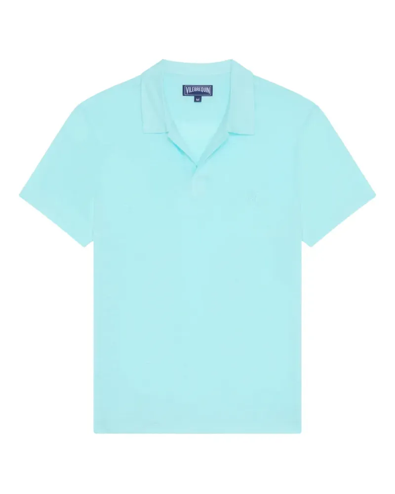 Vilebrequin Poloshirt aus Leinen - Blau Blau