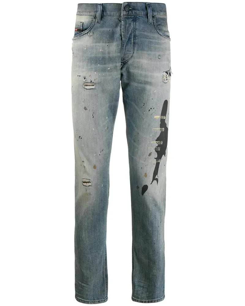 Diesel Jeans in Distressed-Optik - Blau Blau