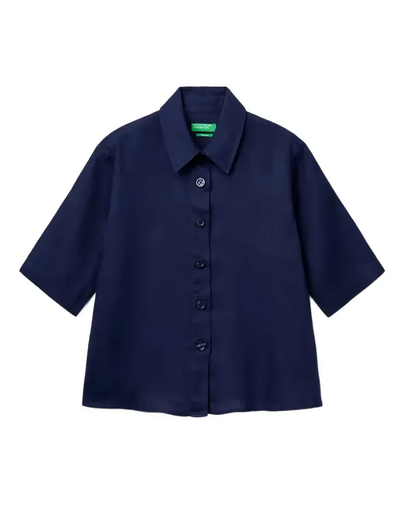 Benetton short-sleeve boxy-fit shirt - Blau Blau