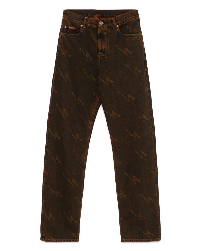 Martine Rose Jeans mit Logo-Print - Orange Orange