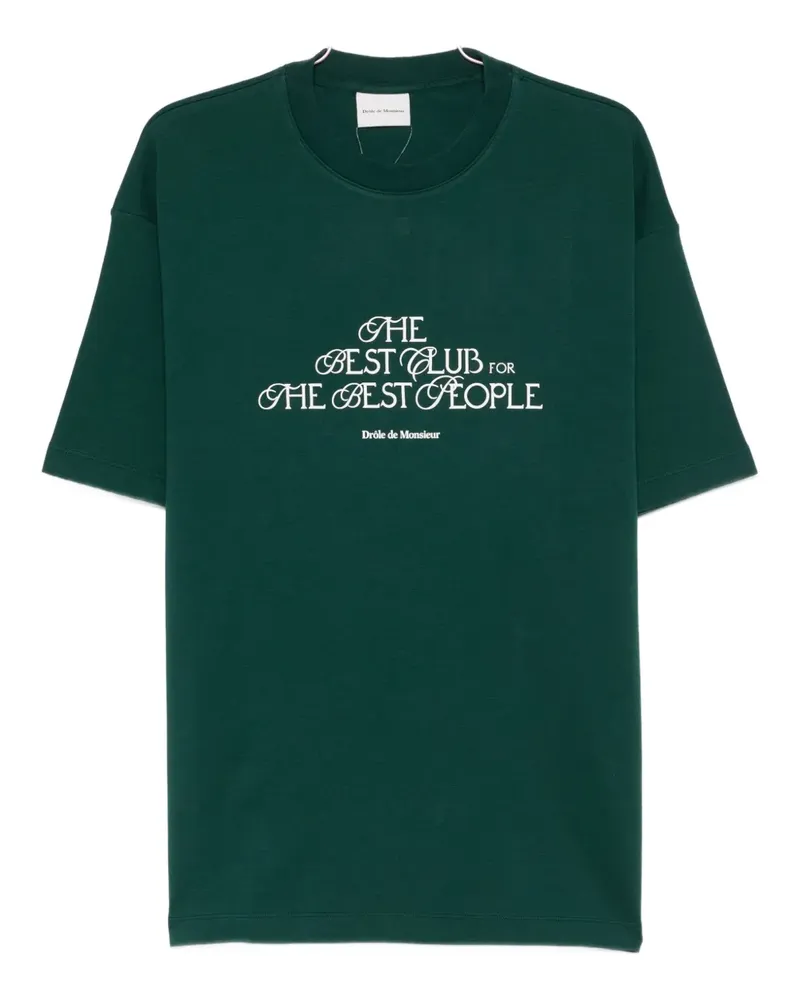 Drôle de Monsieur T-Shirt mit grafischem Print - Grün Grün