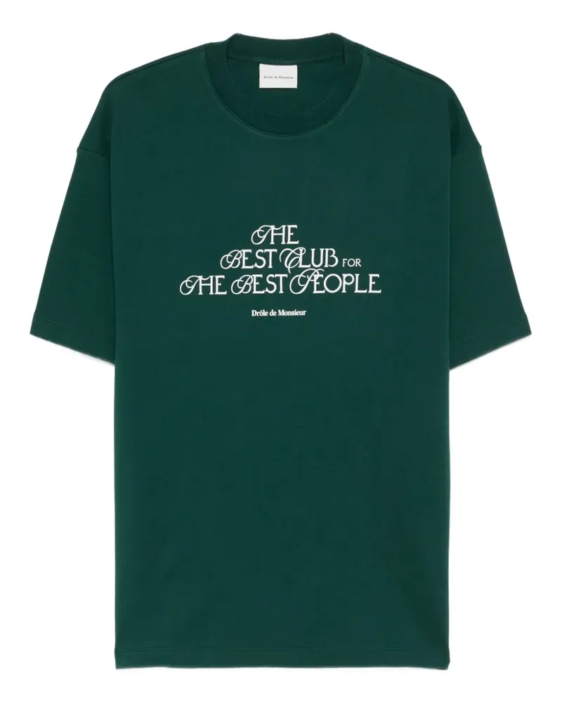 Drôle de Monsieur T-Shirt mit grafischem Print - Grün Grün