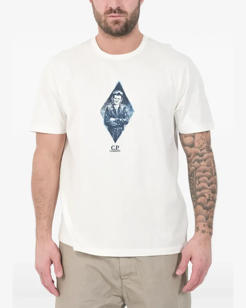 C.P. Company diamond graphic T-shirt - Nude Nude