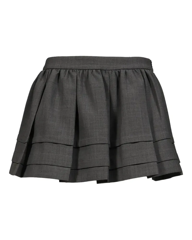 SHUSHU/TONG Gestufter Plisseerock - Grau Grau