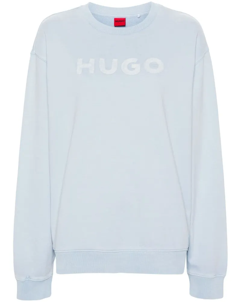 HUGO BOSS Sweatshirt mit Logo-Stickerei - Blau Blau