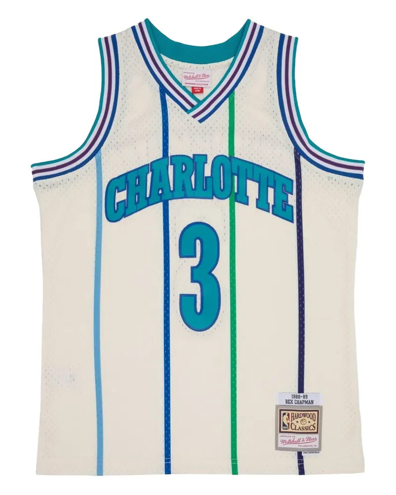 Mitchell & Ness x NBA Hornets 1988 "Rex Chapman" striped tank top - Nude Nude